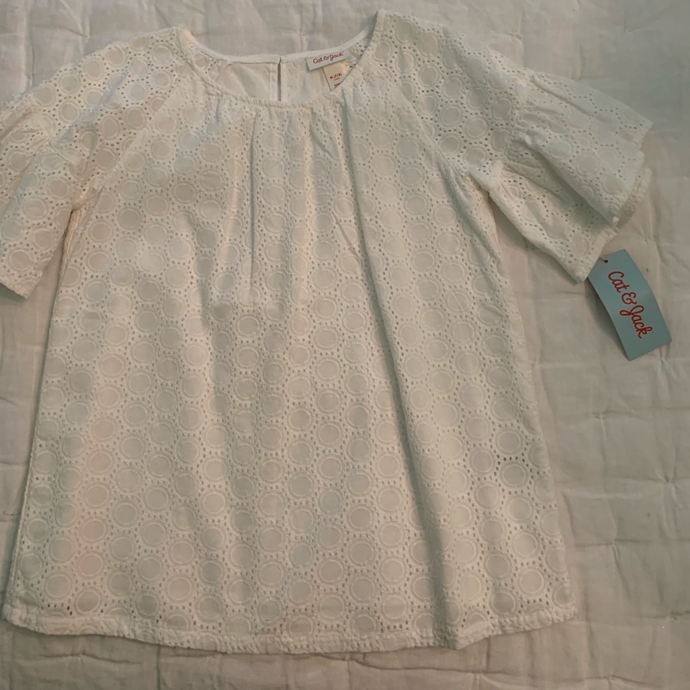 Girls eyelet shirt